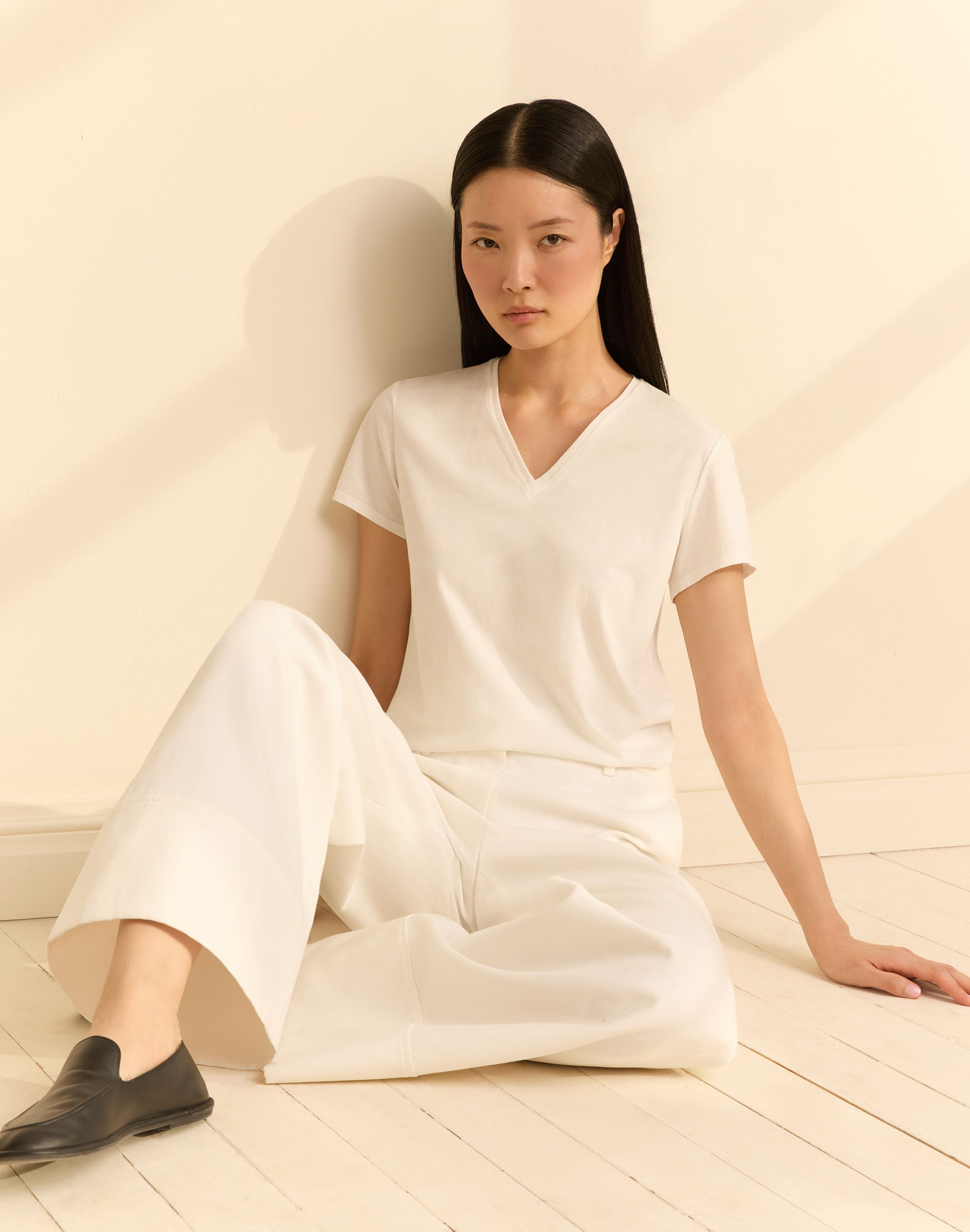 Petite Cotton Jersey V-Neck T-Shirt