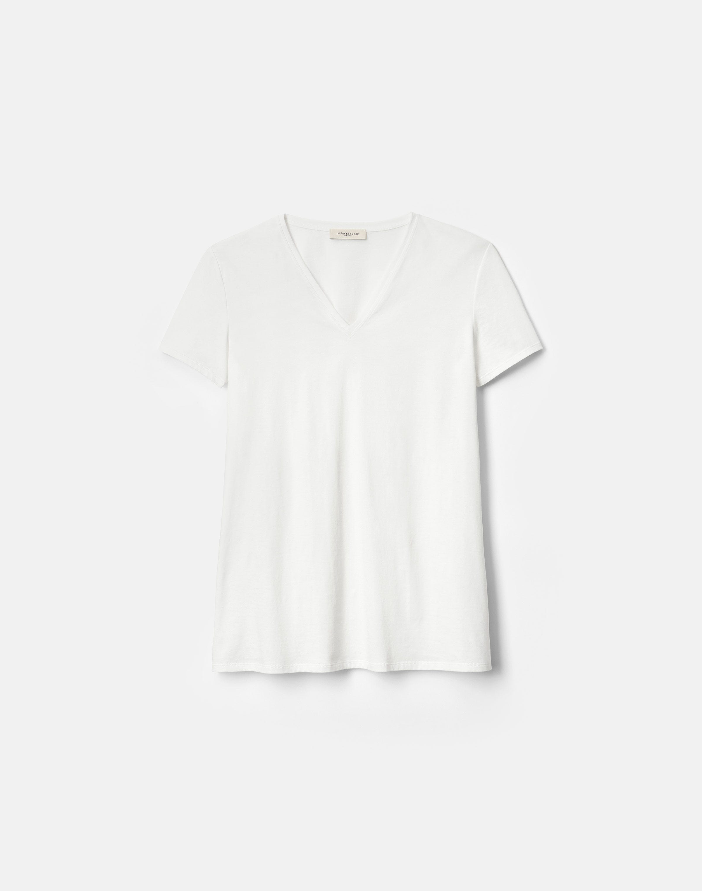 Petite Cotton Jersey V-Neck T-Shirt