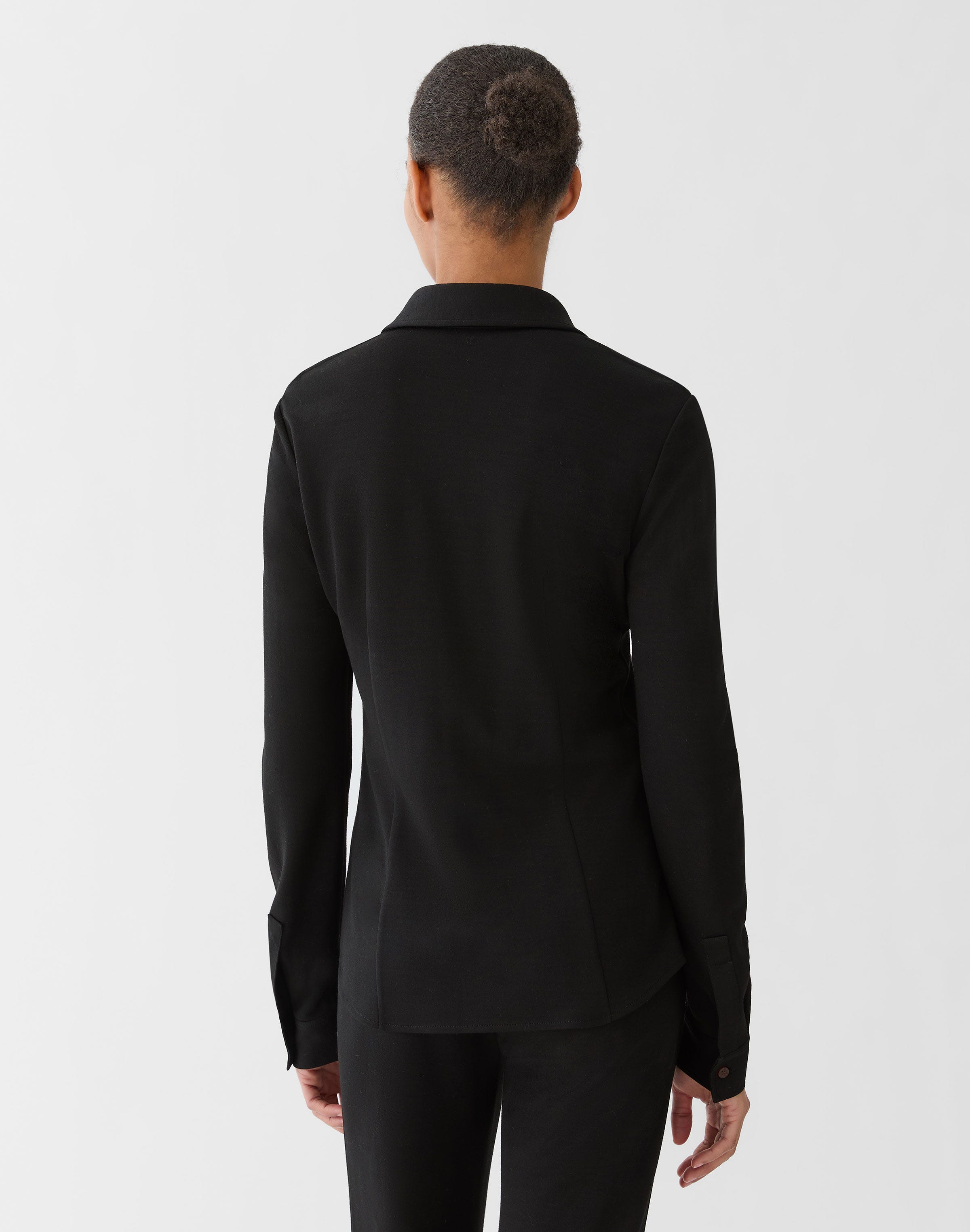 Double Knit Button Front Shirt