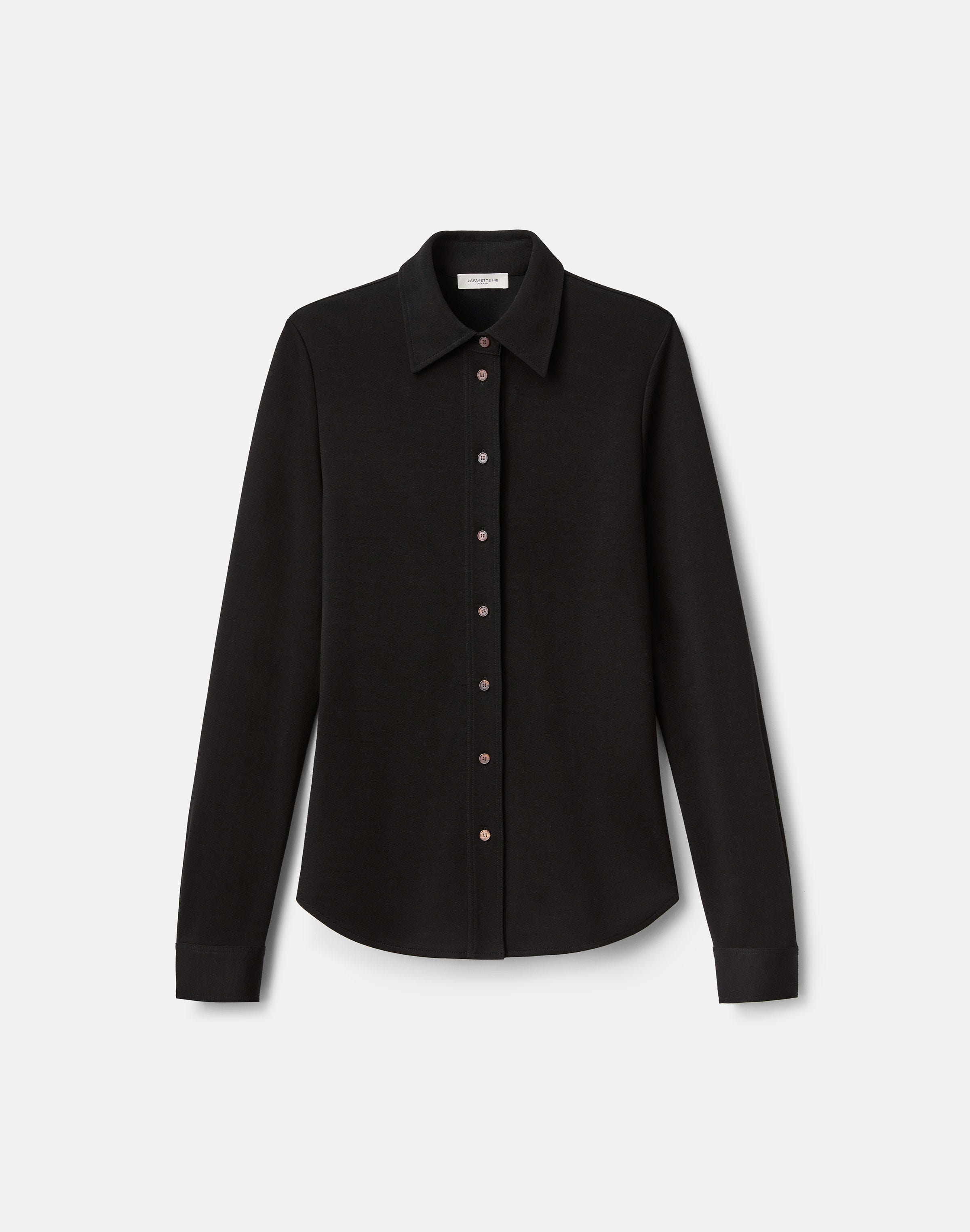 Double Knit Button Front Shirt