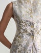 Metallic Baroque Botanical Jacquard Cutaway Vest