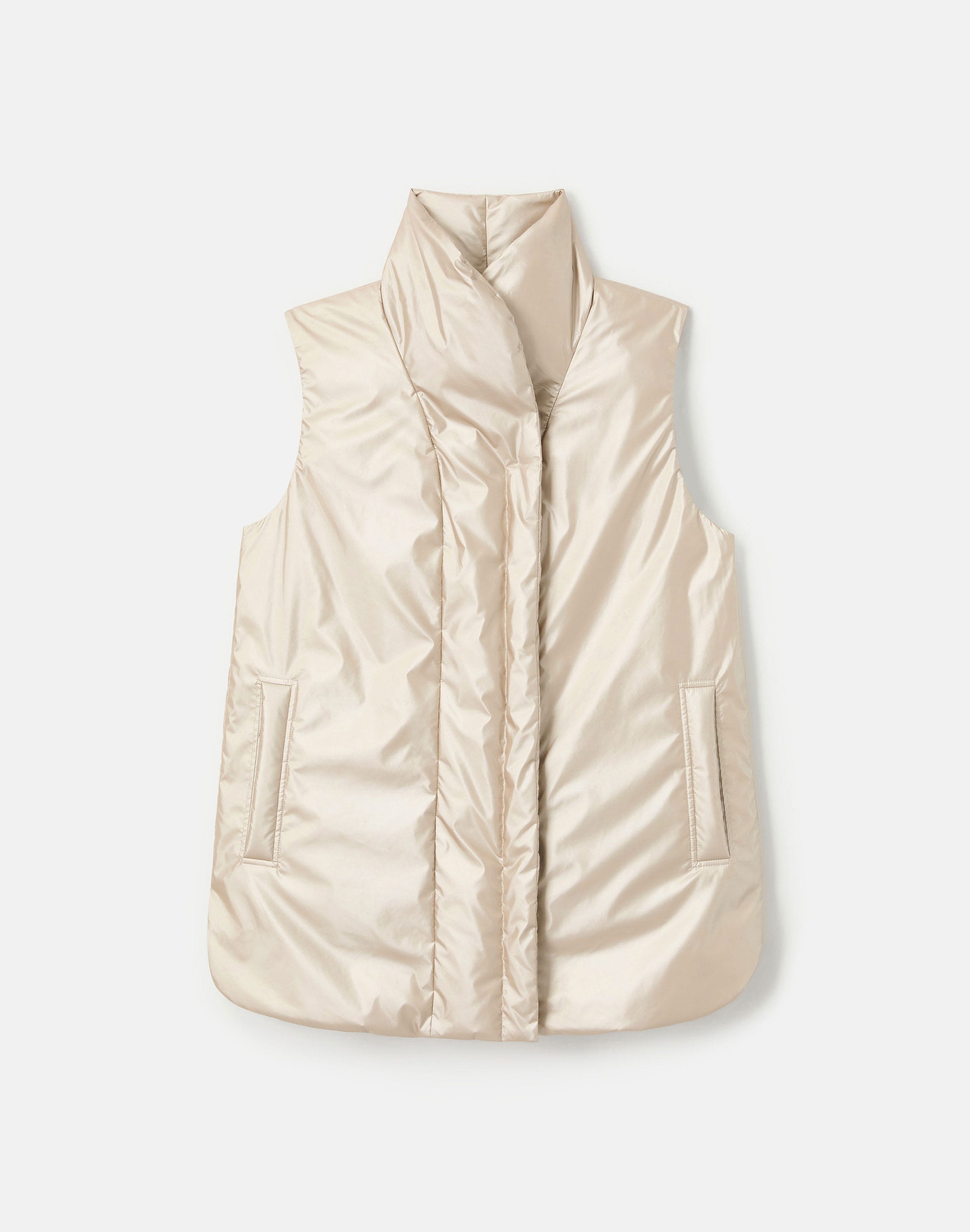 Pearlized Tech Reversible Down Puffer Vest