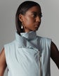 Petite Recycled Tech Stand Collar Down Vest