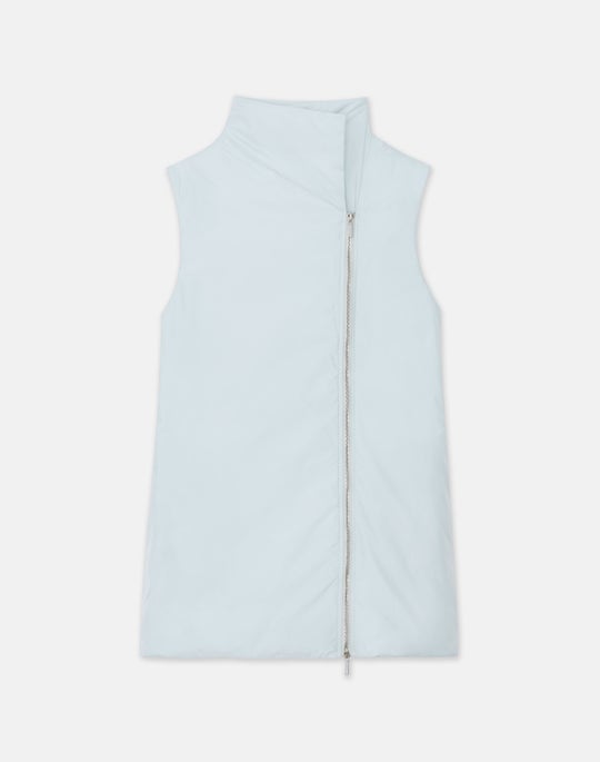 Petite Recycled Tech Stand Collar Down Vest