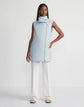 Petite Recycled Tech Stand Collar Down Vest