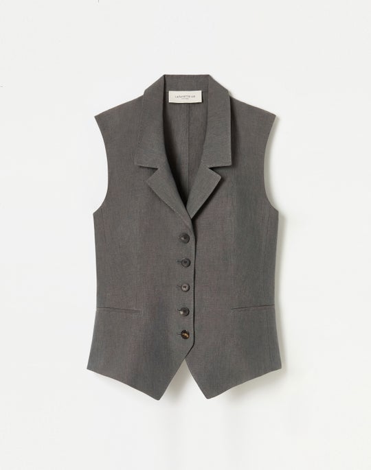Organic Linen Waistcoat Vest