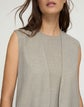 Tropical Weave Open Front Vest