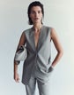 Tropical Weave Open Front Vest