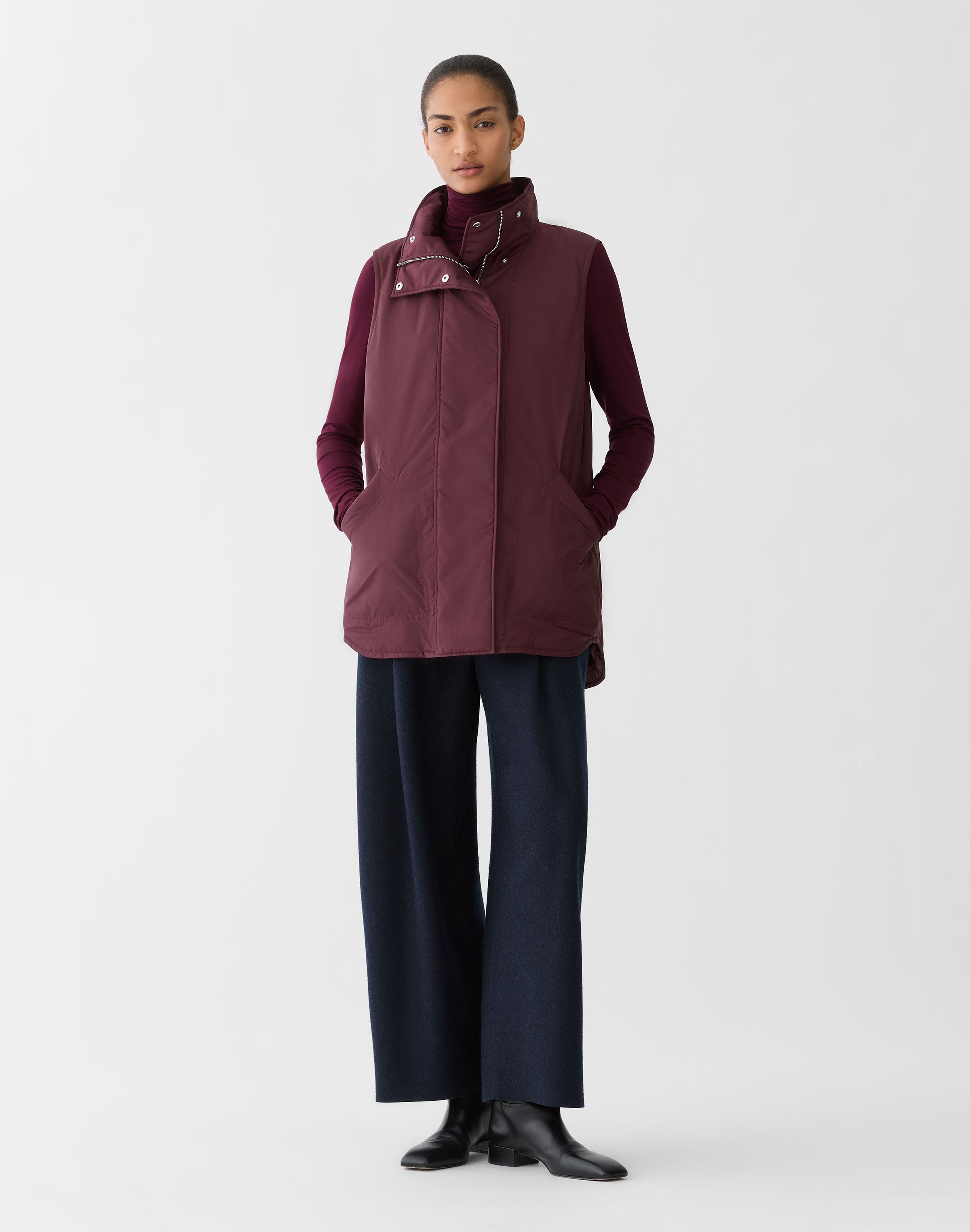 Plus-Size Technical Reversible Puffer Vest