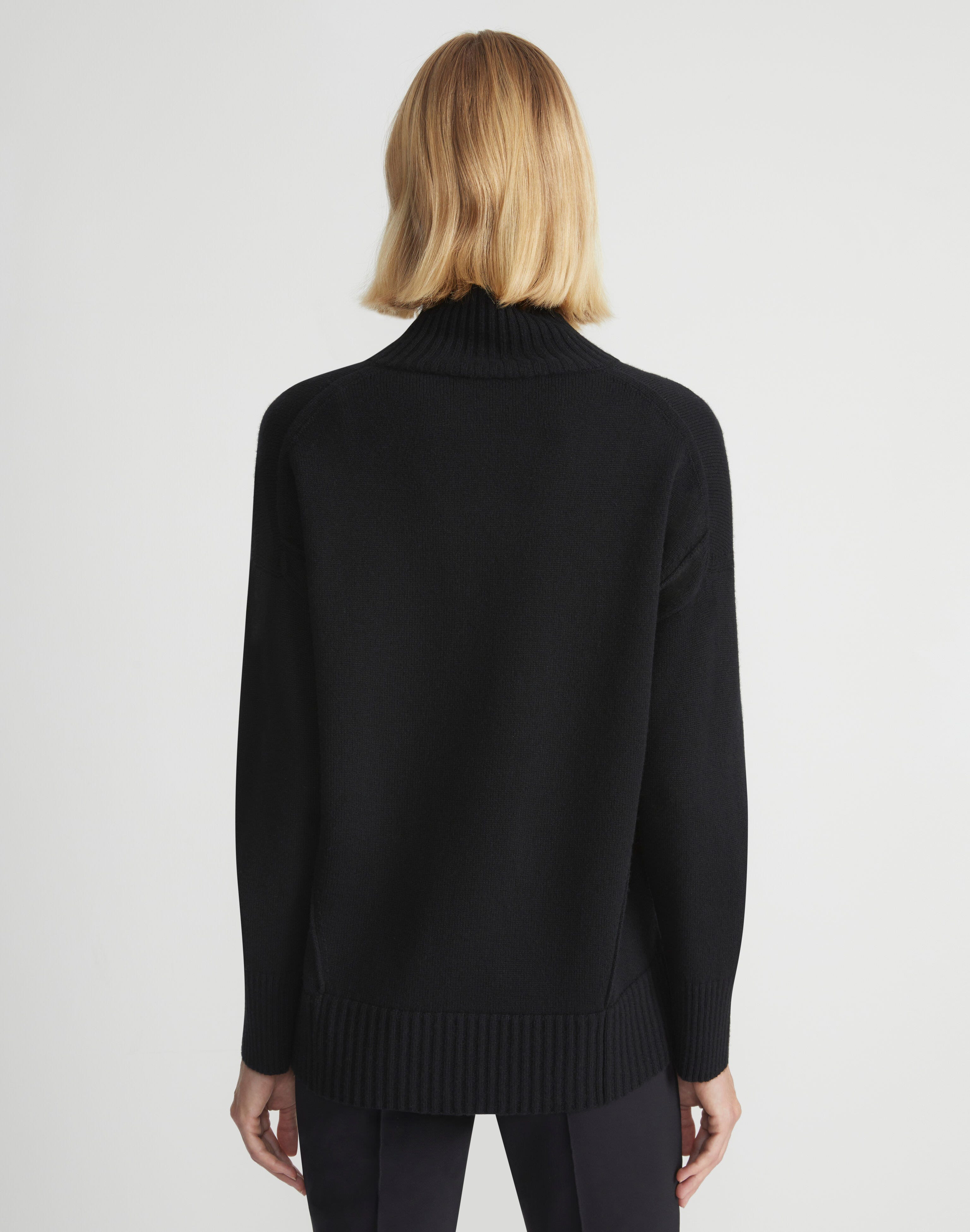 Plus-Size Cashmere Stand Collar Sweater