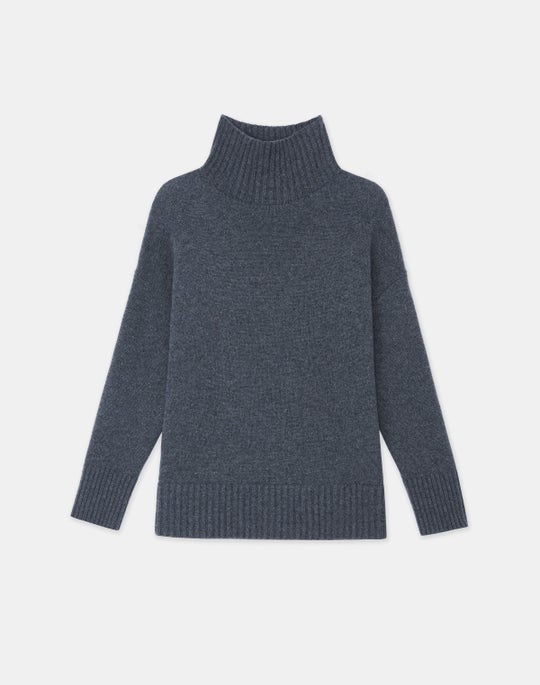 Plus-Size Cashmere Stand Collar Sweater