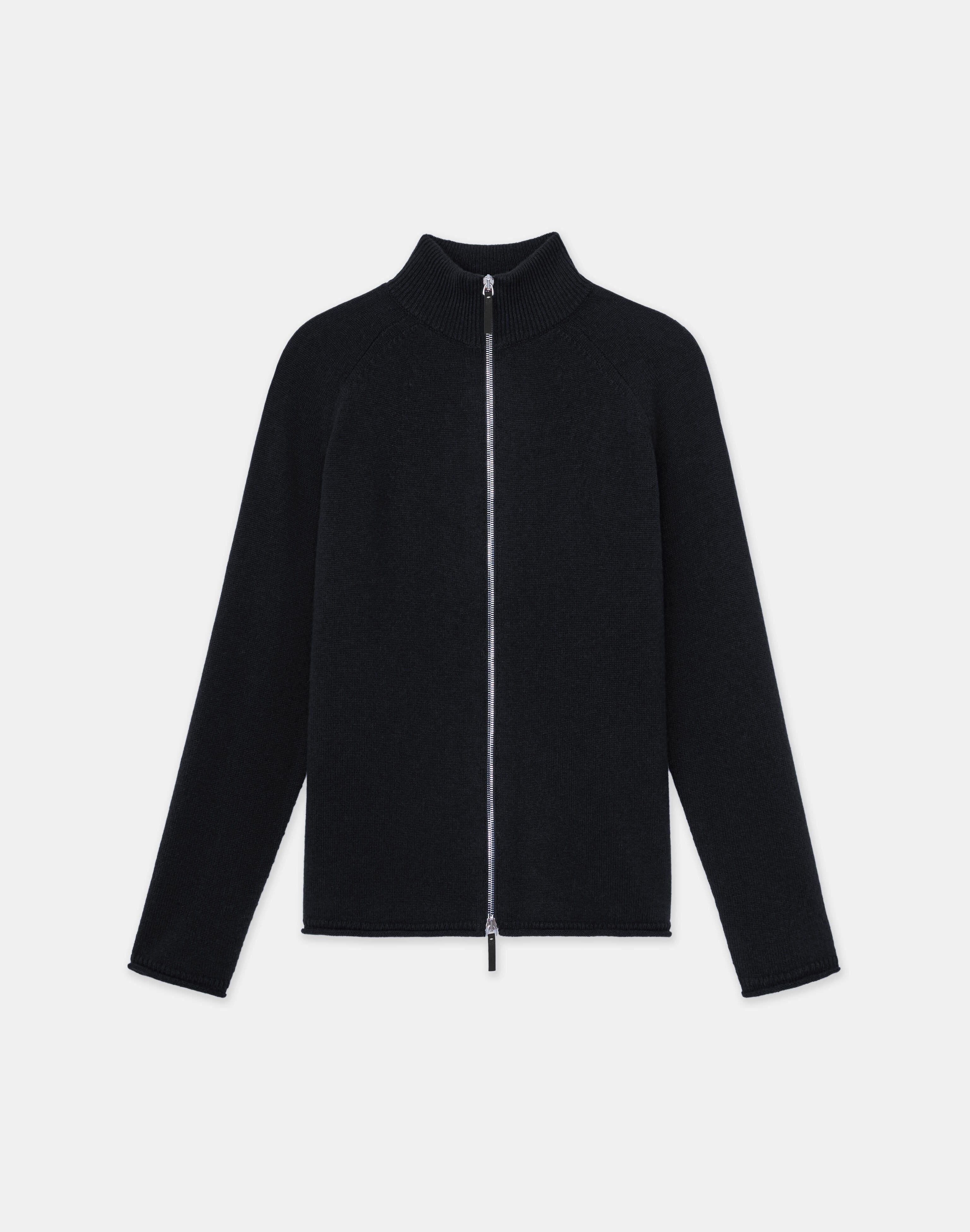 Petite Cashmere Zip Front Cardigan