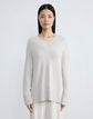 Plus-Size Cashmere Ribbed V-Neck Sweater