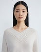 Plus-Size Cashmere Ribbed V-Neck Sweater