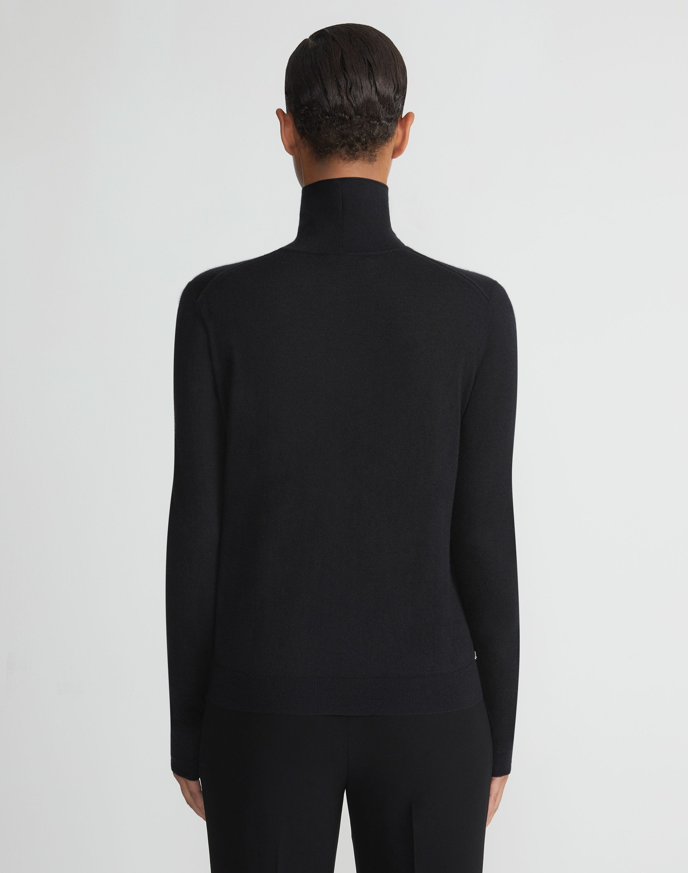 Fine Gauge Cashmere Stand Collar Sweater