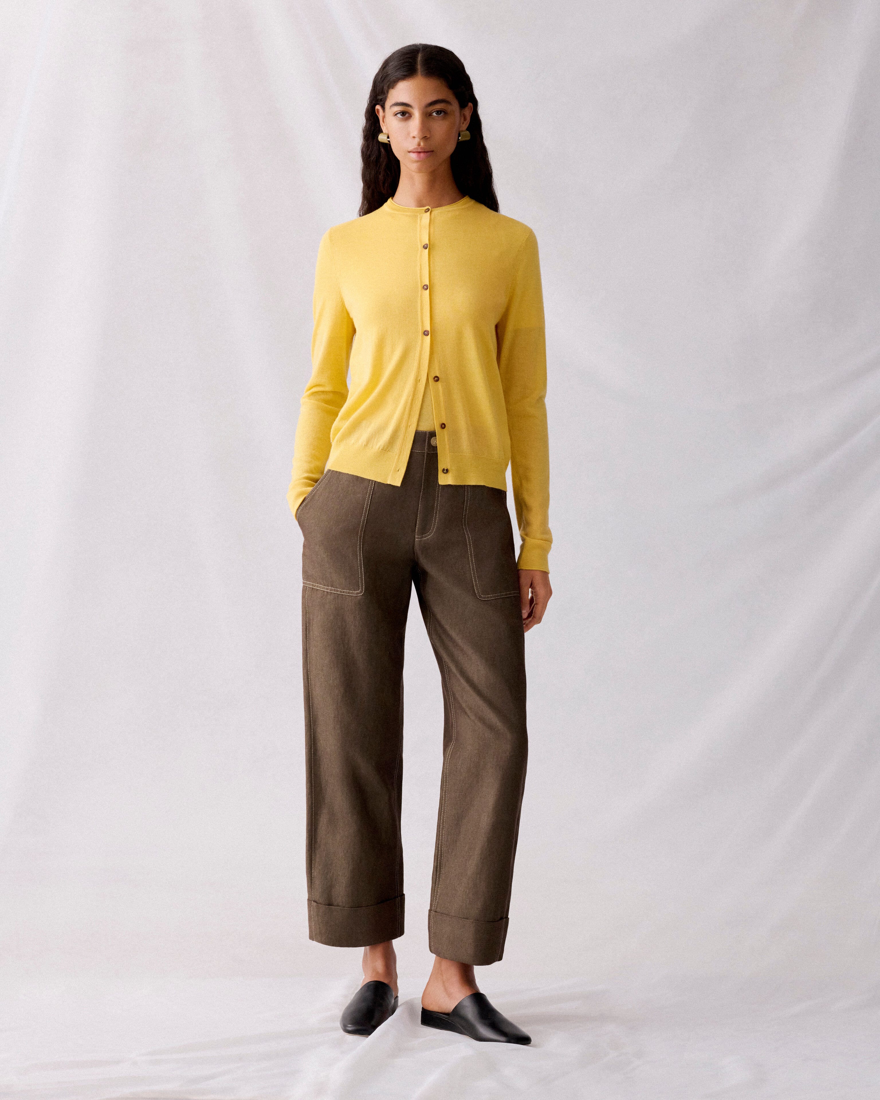 Fine Gauge Cashmere Set and Highline Straight Ankle Pant
