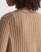 Petite Cashmere & Finespun Voile Cable Crewneck Sweater