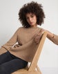 Petite Cashmere & Finespun Voile Cable Crewneck Sweater