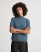 Petite Cashmere Floating Leaves Jacquard Mockneck Sweater