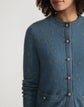 Petite Cashmere Floating Leaves Jacquard Pocket Cardigan