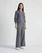 Responsible Wool-Cashmere Ribbed Stand Collar Zip Front Cardigan