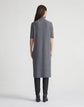 Petite Responsible Wool-Cashmere Ribbed Stand Collar Dress