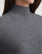 Petite Responsible Wool-Cashmere Ribbed Stand Collar Dress
