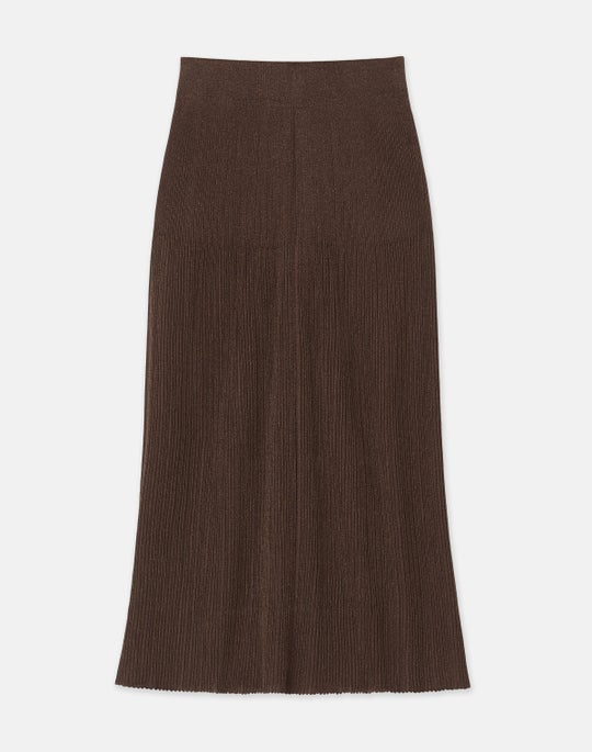 Finespun Voile Sunburst Ribbed Skirt