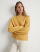 Responsible Wool-Cashmere Textured Stitch Drop Shoulder Sweater