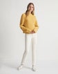 Responsible Wool-Cashmere Textured Stitch Drop Shoulder Sweater