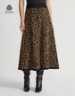 Boiled Wool Metallic Fringed Jacquard Skirt