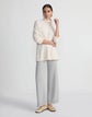 Cotton-Silk Tape Knit Pant