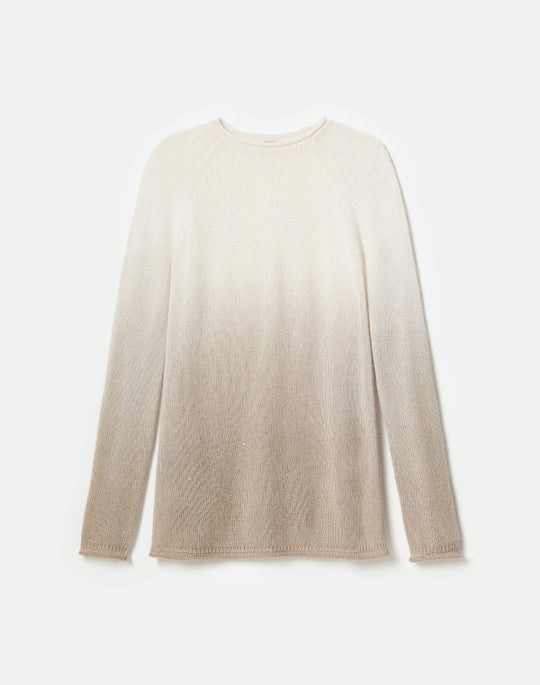 Petite Hand Dip Dye Cashmere Sequin Sweater