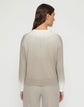Hand Dip Dye Cotton-Silk Tape Crewneck Sweater