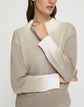 Hand Dip Dye Cotton-Silk Tape Crewneck Sweater