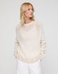 Cotton-Linen Open Knit Sweater