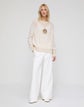 Cotton-Linen Open Knit Sweater