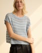 Linen-Silk Lace Stitch Shell