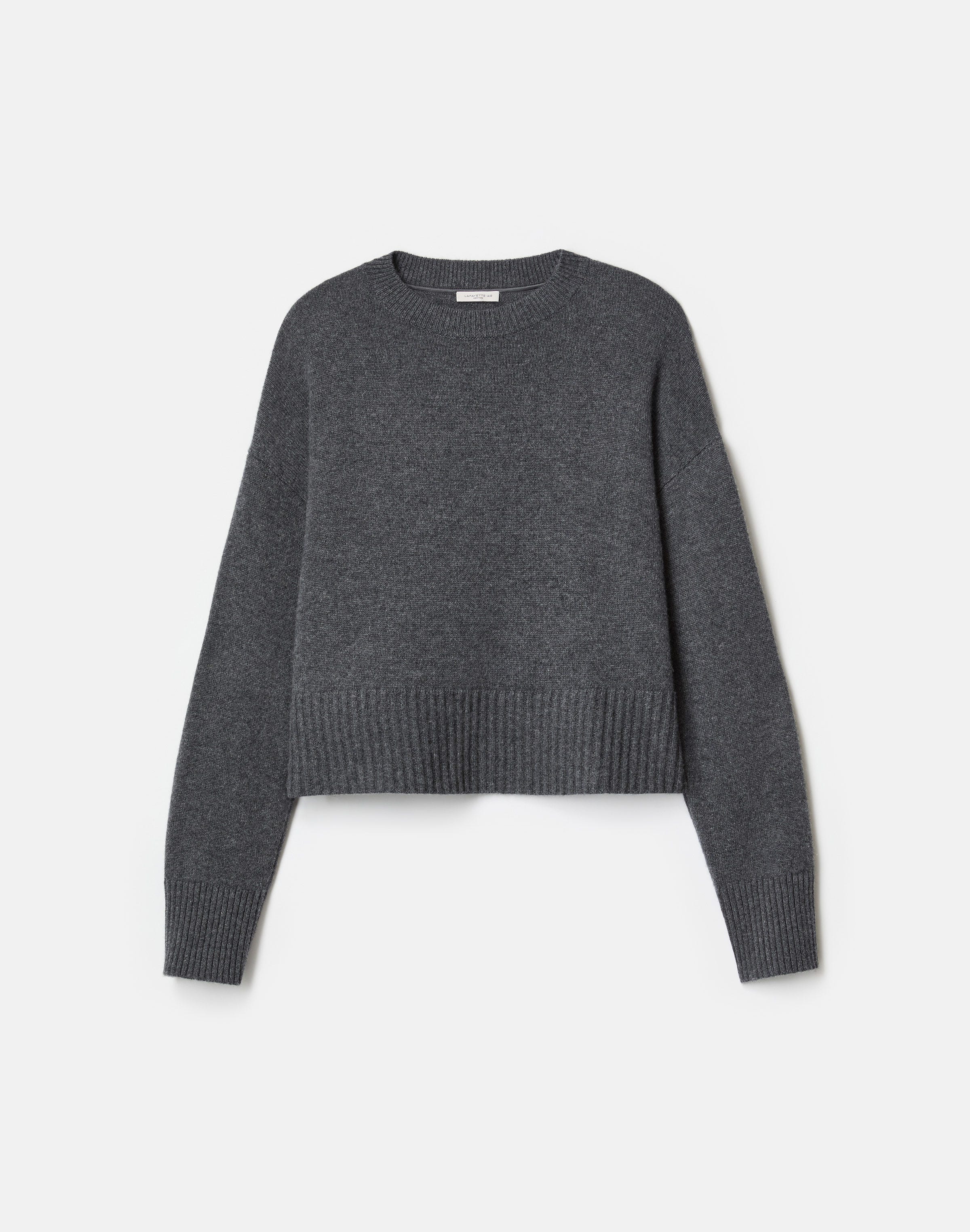 Cashmere Crewneck Cropped Sweater