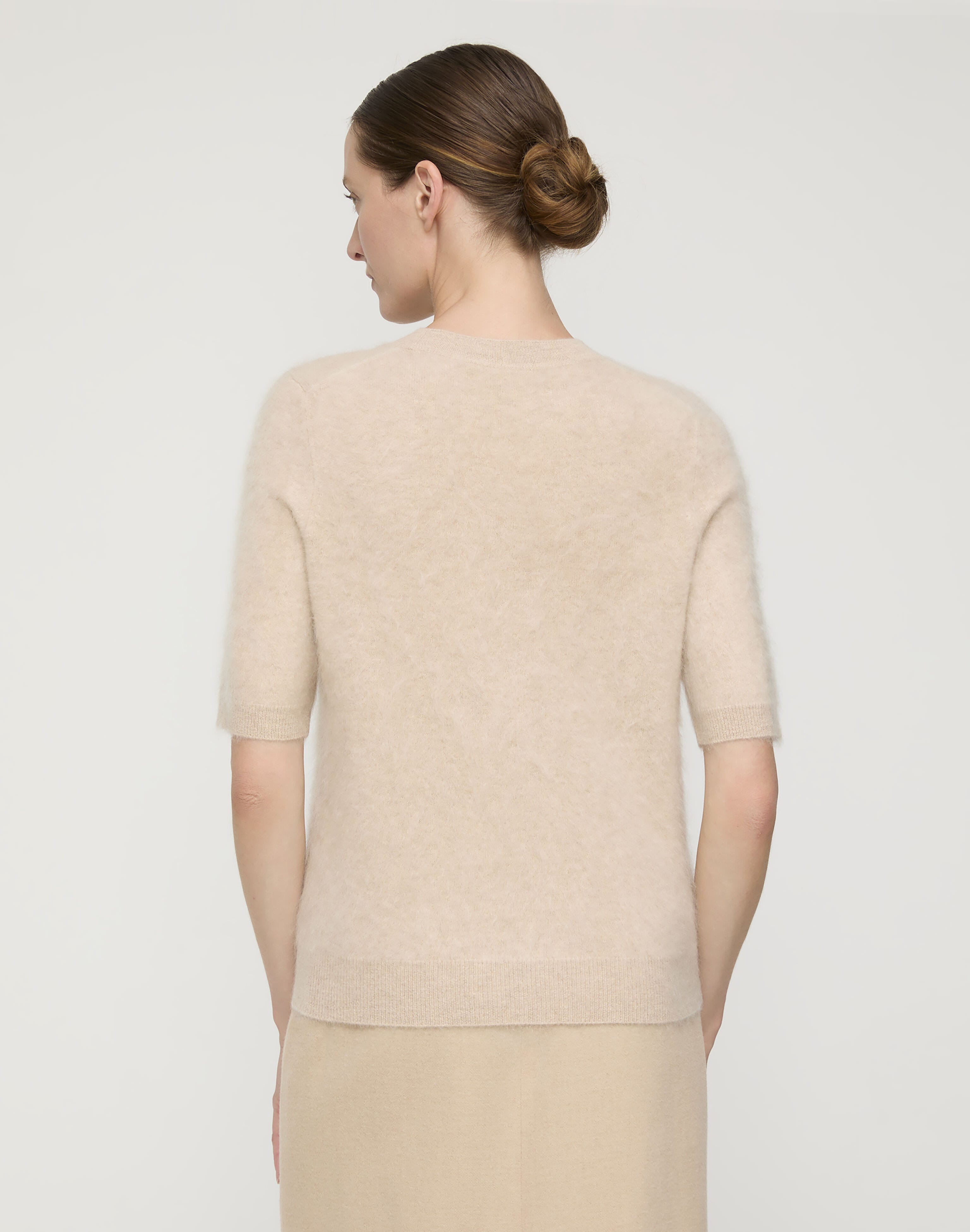 Brushed Cashmere Crewneck Sweater