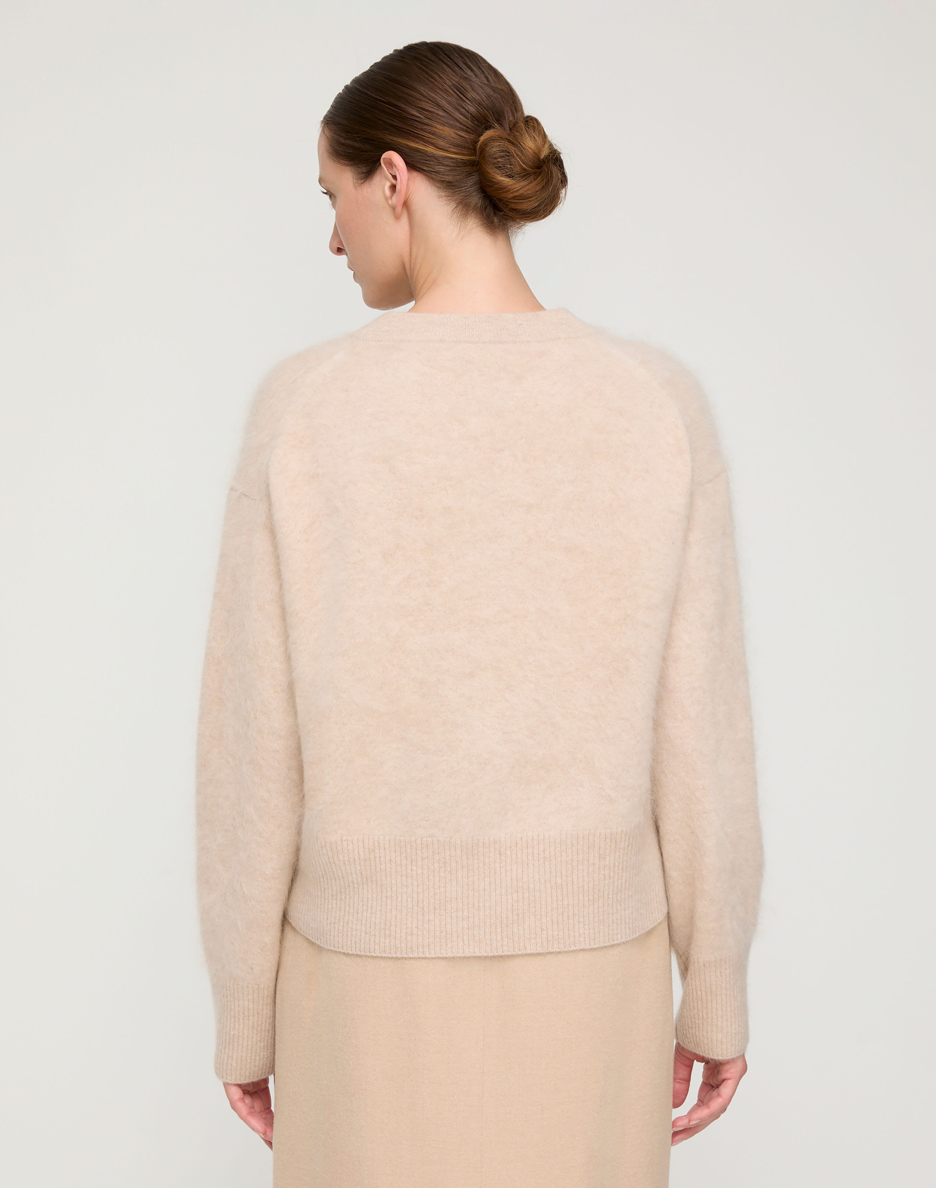 Brushed Cashmere Button Front Cardigan