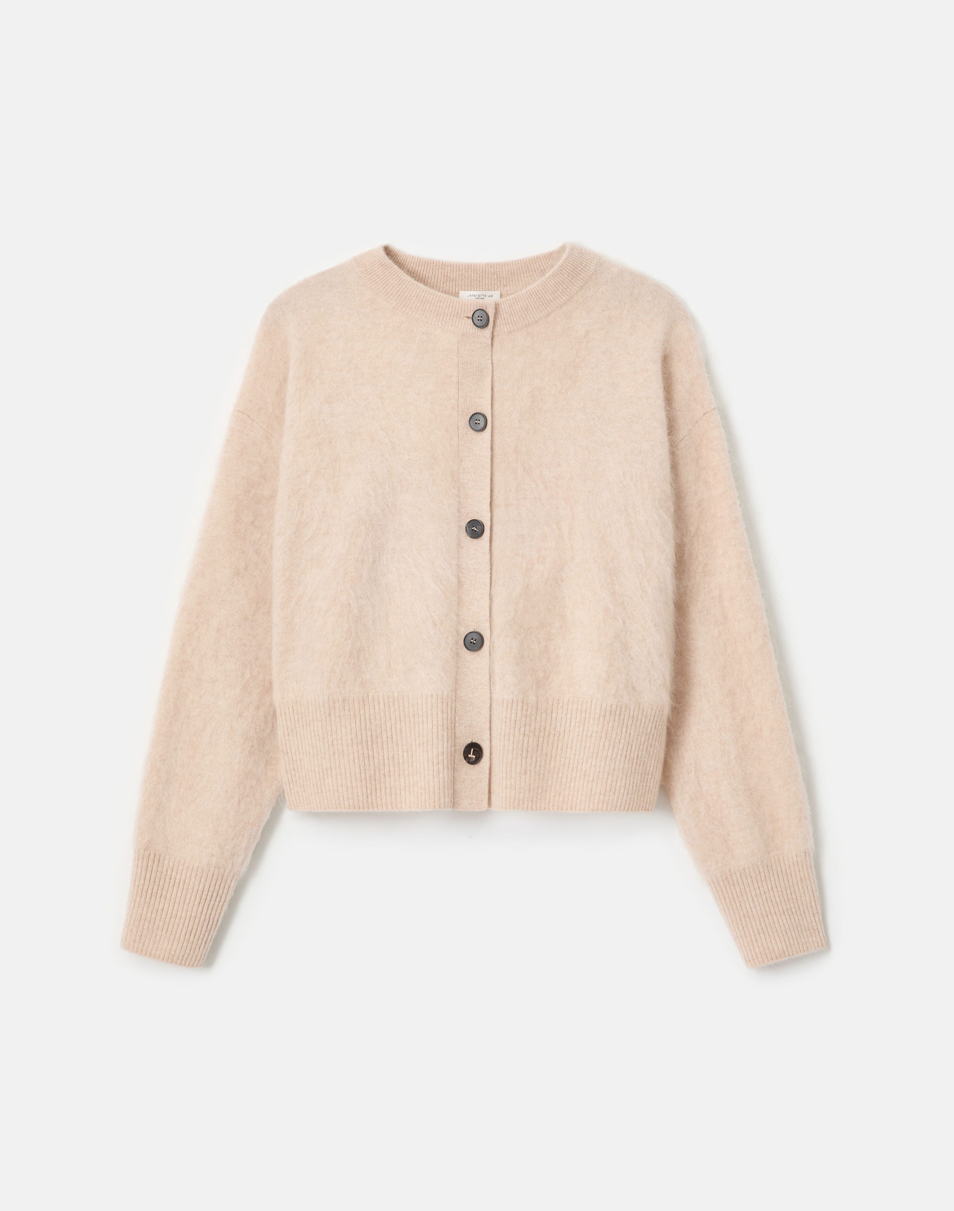 Brushed Cashmere Button Front Cardigan