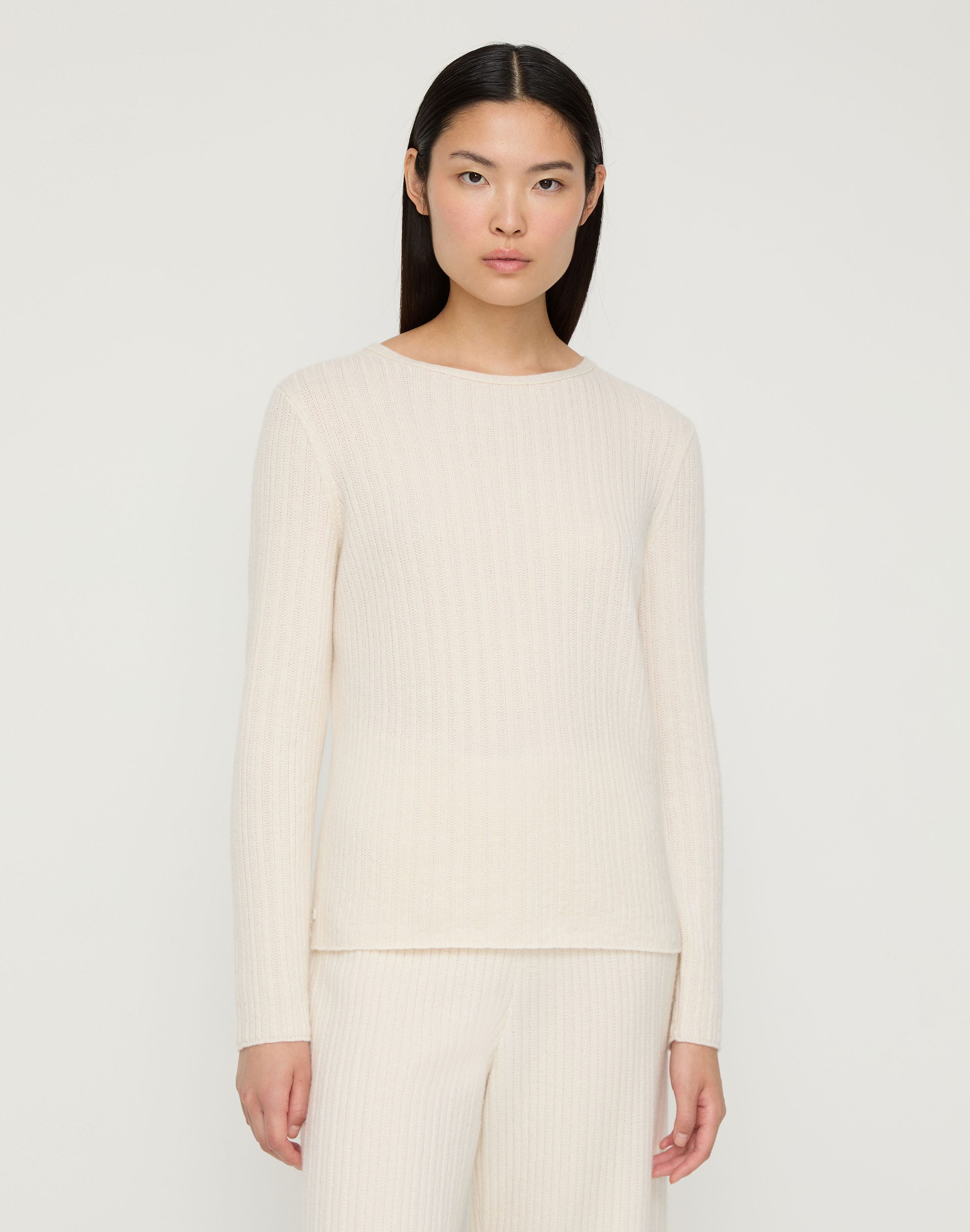 Cashmere & Finespun Voile Crewneck Sweater