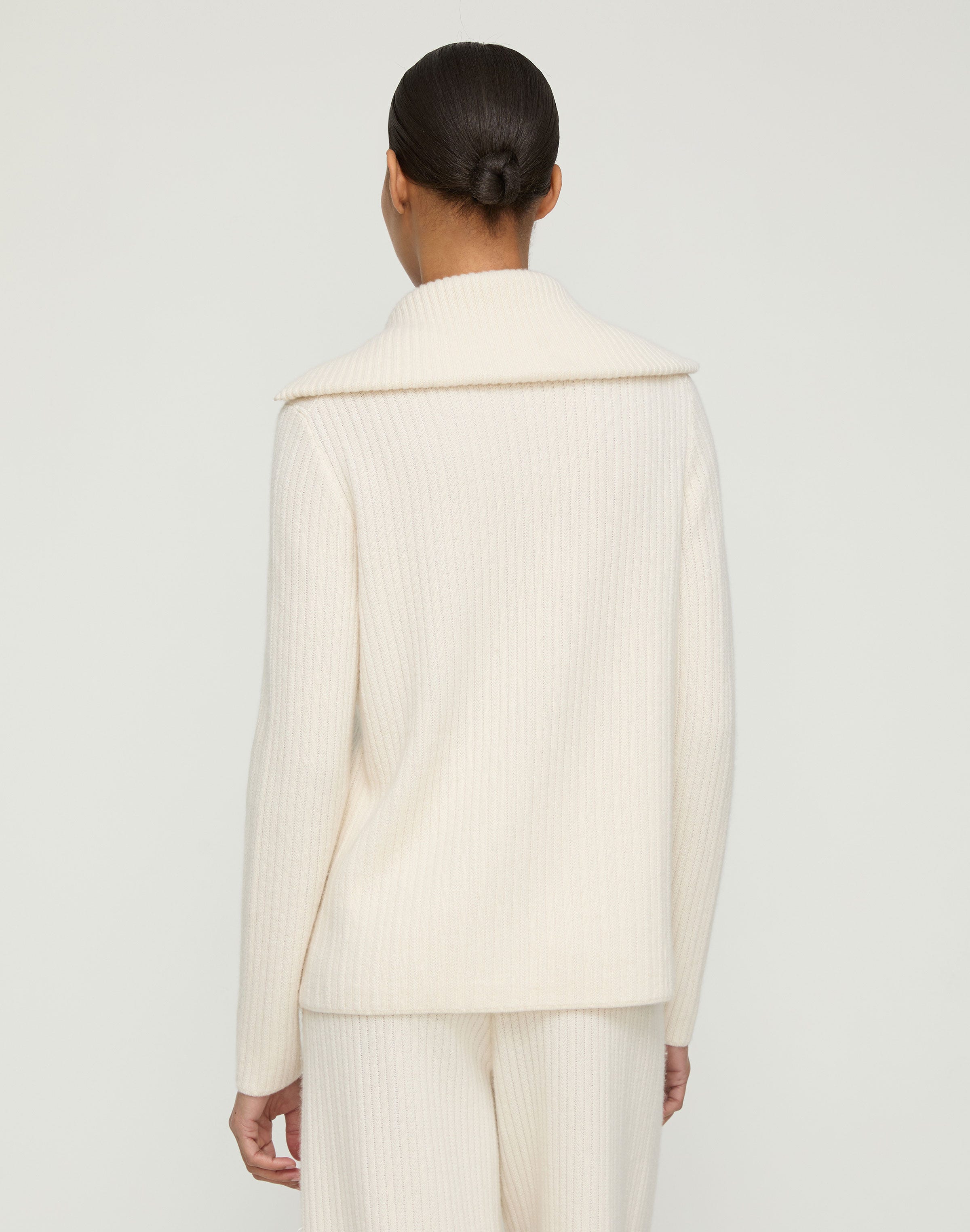 Cashmere & Finespun Voile Collared Cardigan