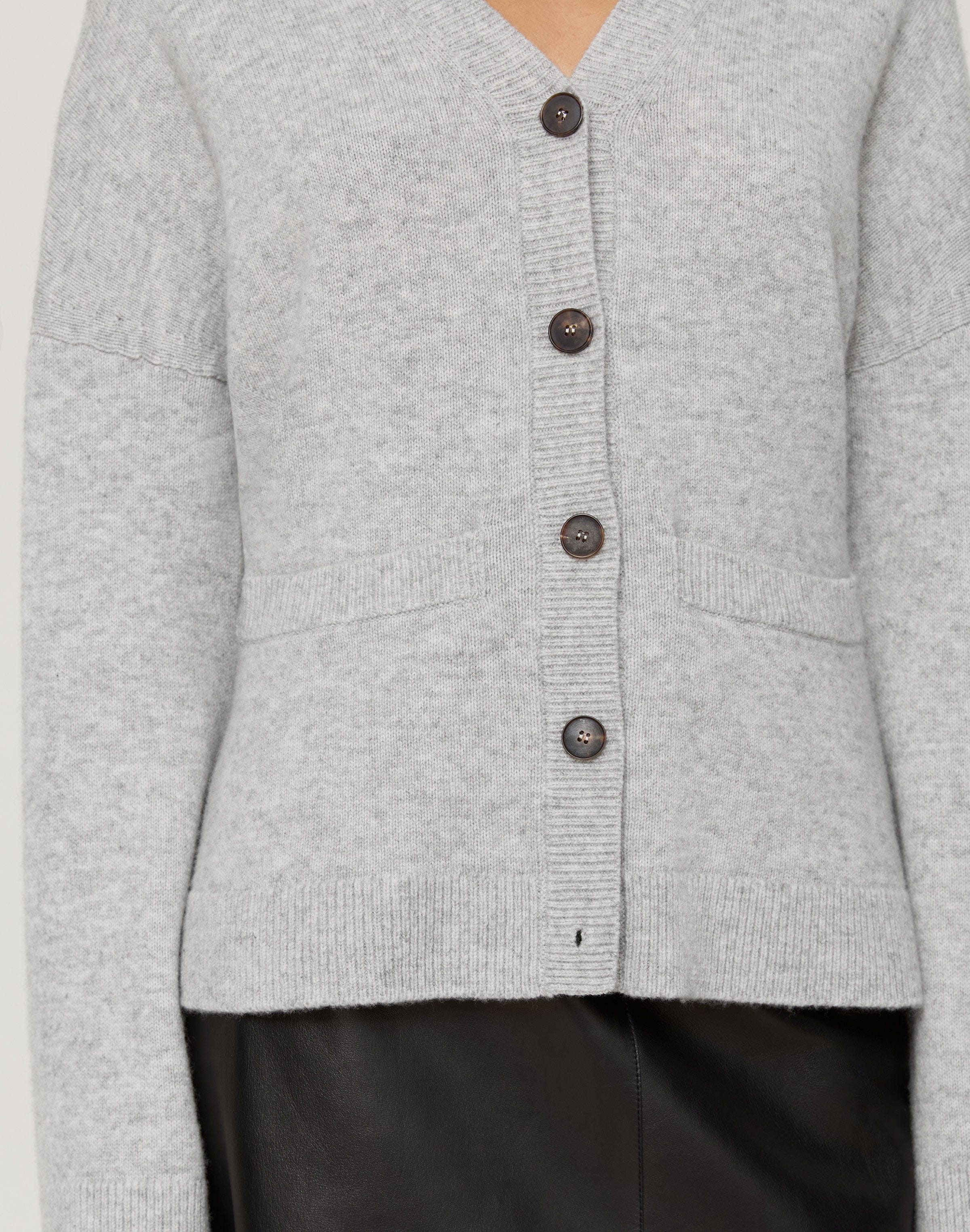 Wool-Cashmere V-Neck Cardigan