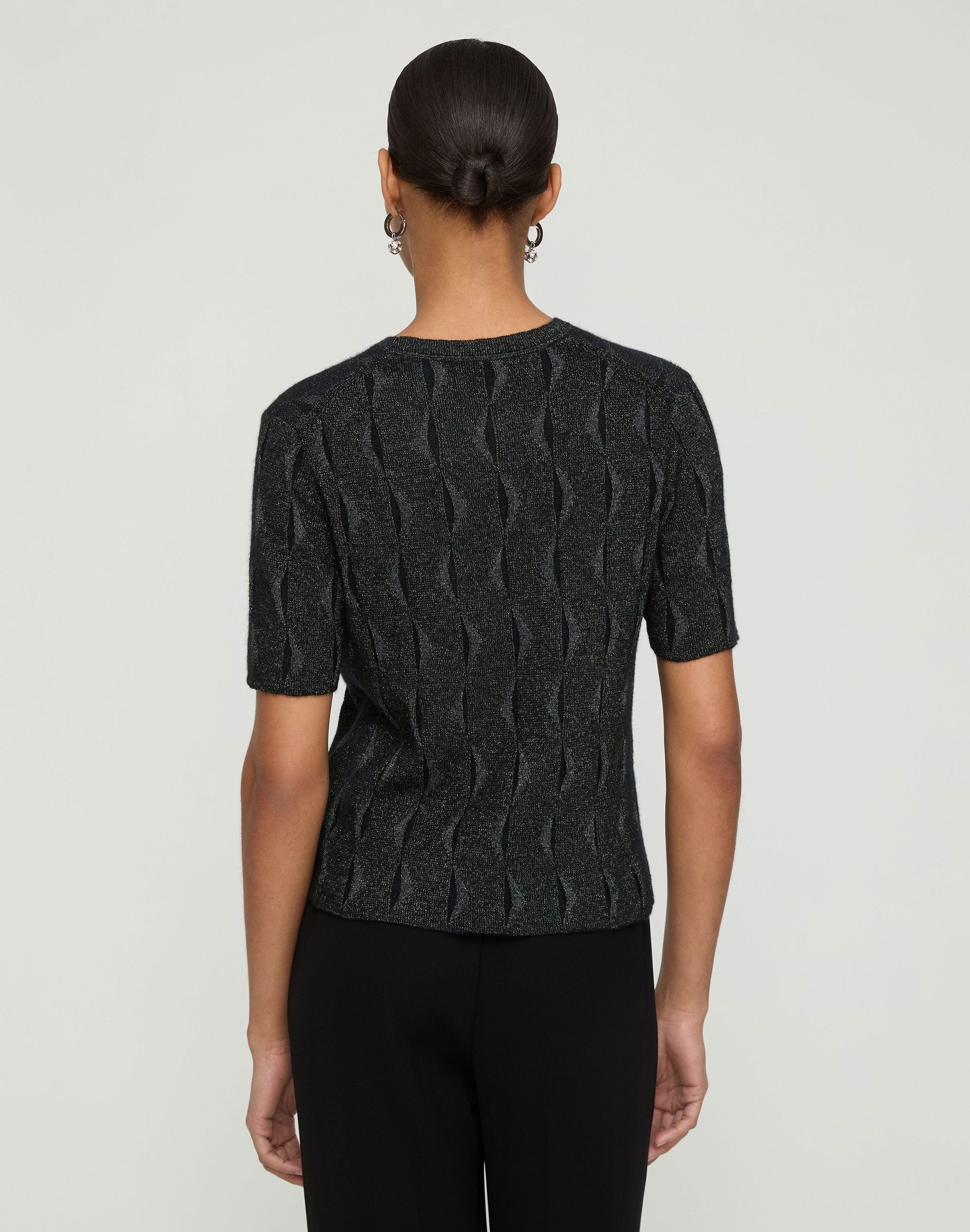 Petite Iridescent Fine Gauge Cashmere Crewneck Sweater