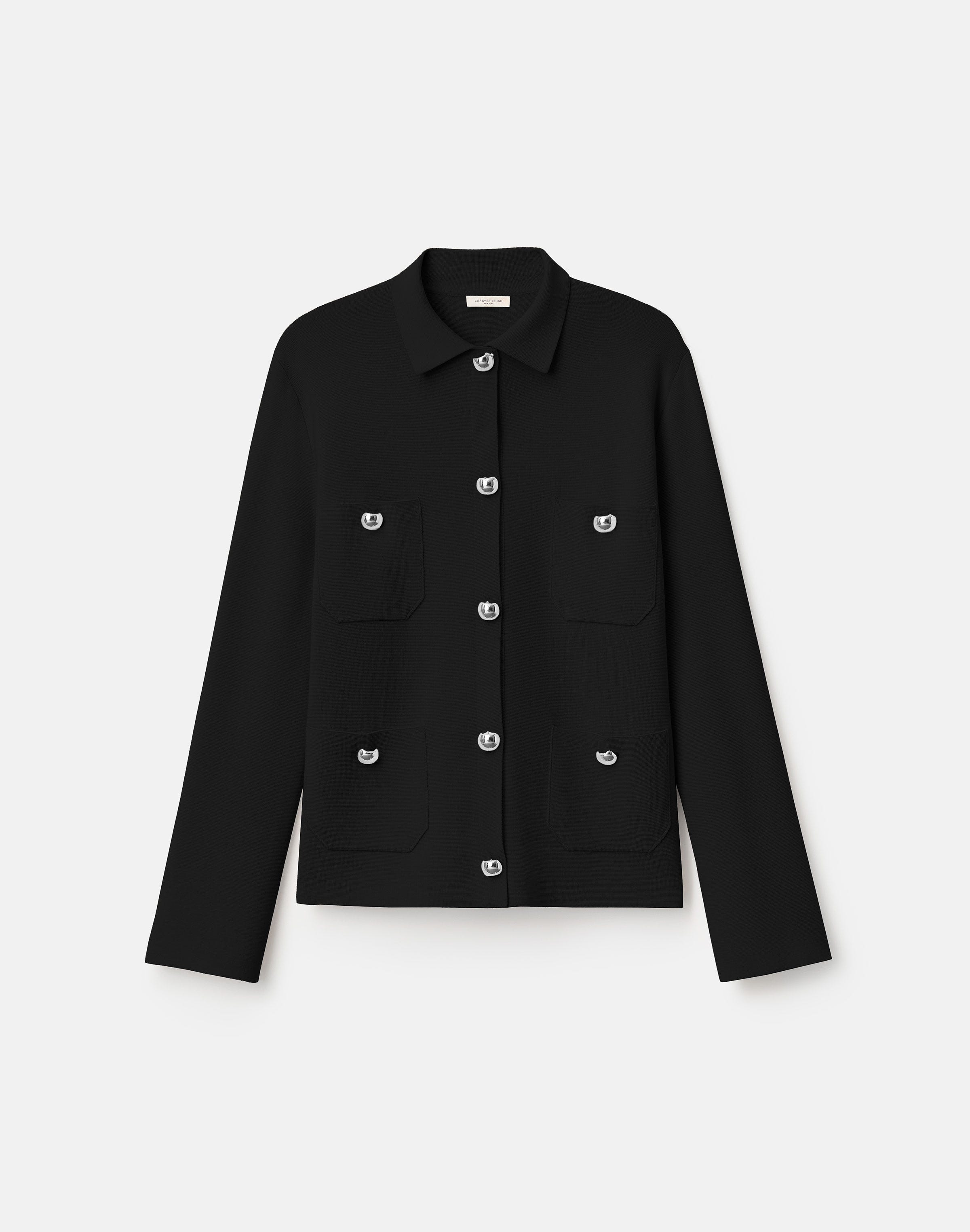 Responsible Matte Crepe Knit Shirt Jacket