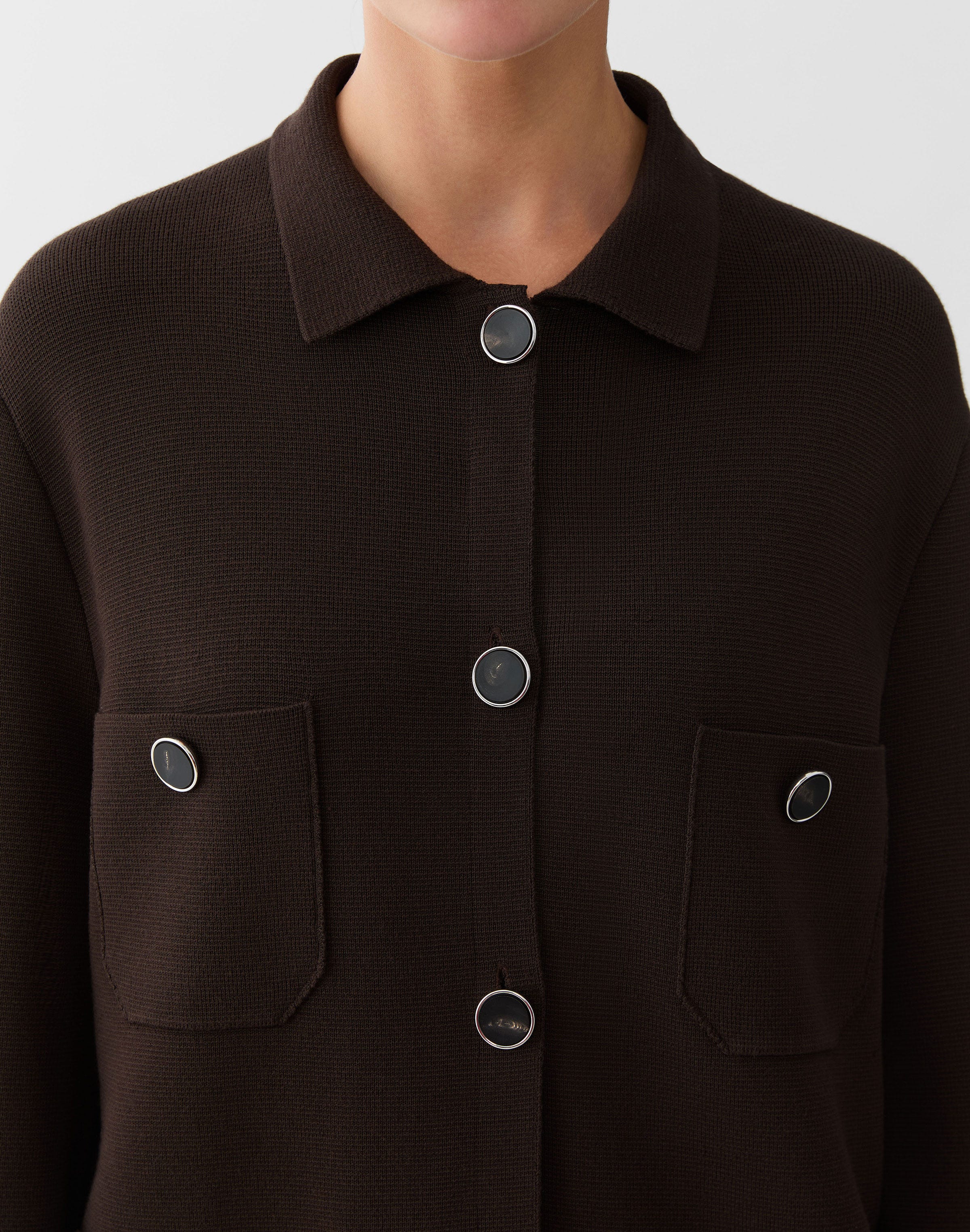 Plus-Size Responsible Matte Crepe Knit Jacket