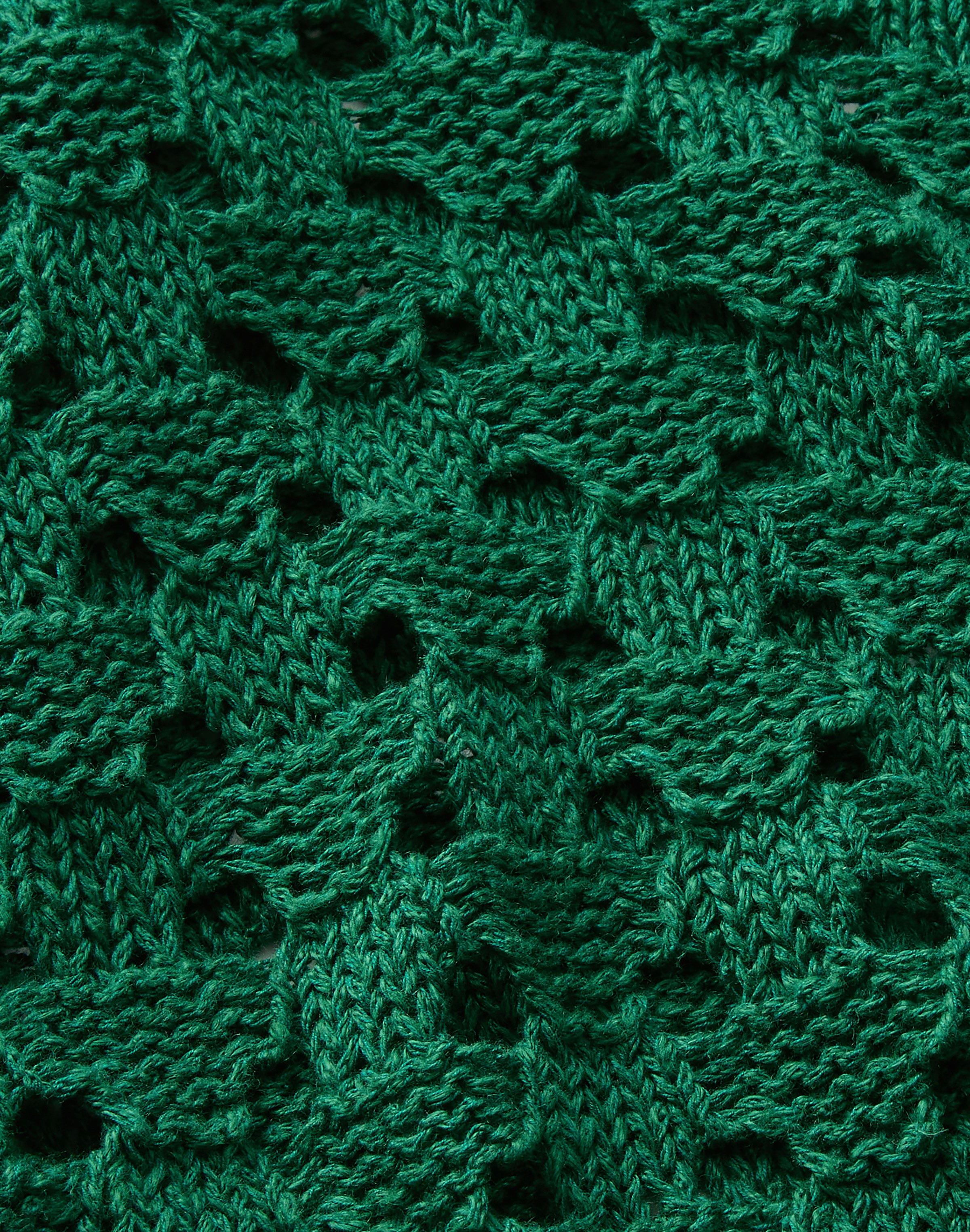 Linen-Silk Chainette Basket Stitch Sweater