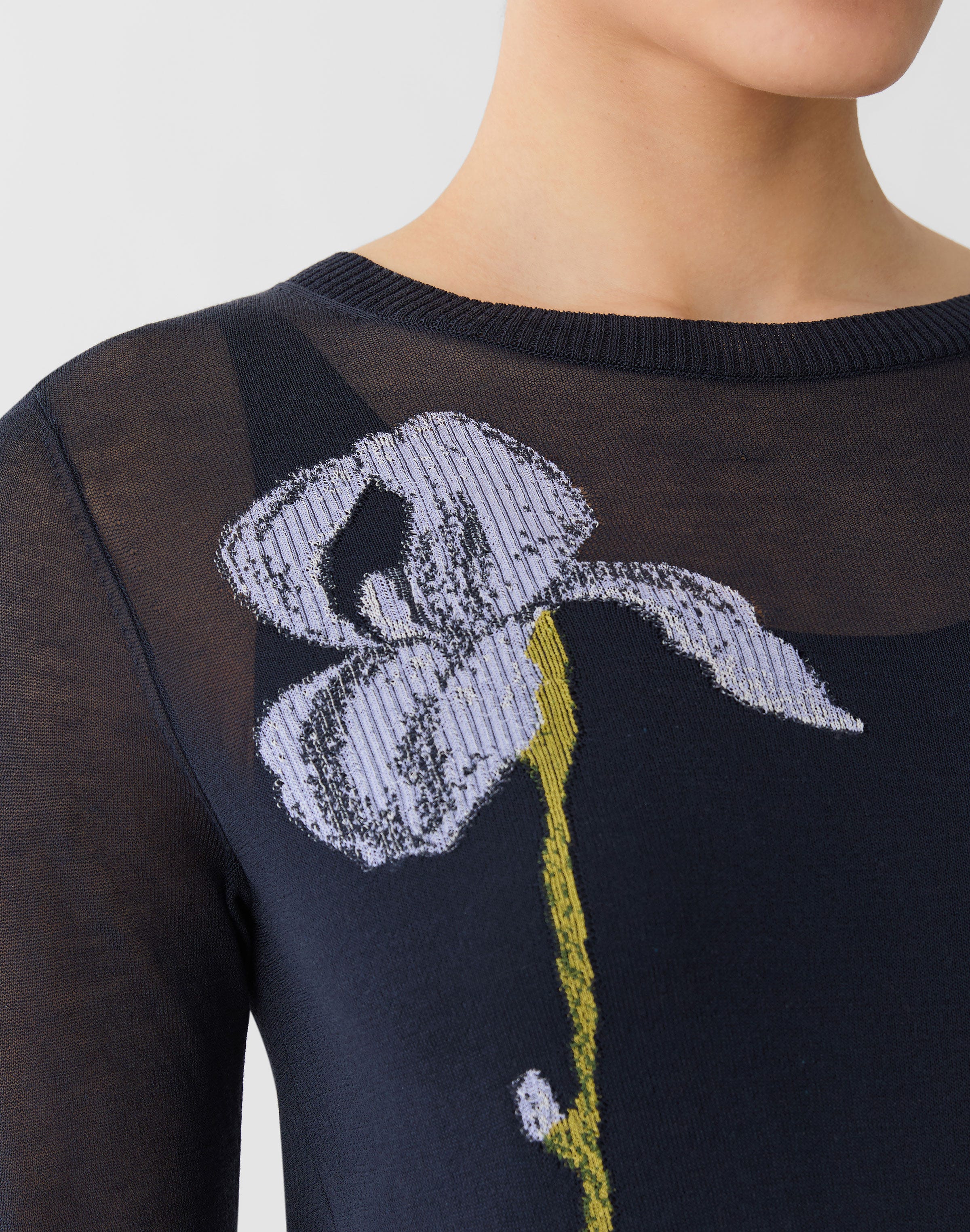 Finespun Voile Iris Intarsia Sweater &  Knit Tank